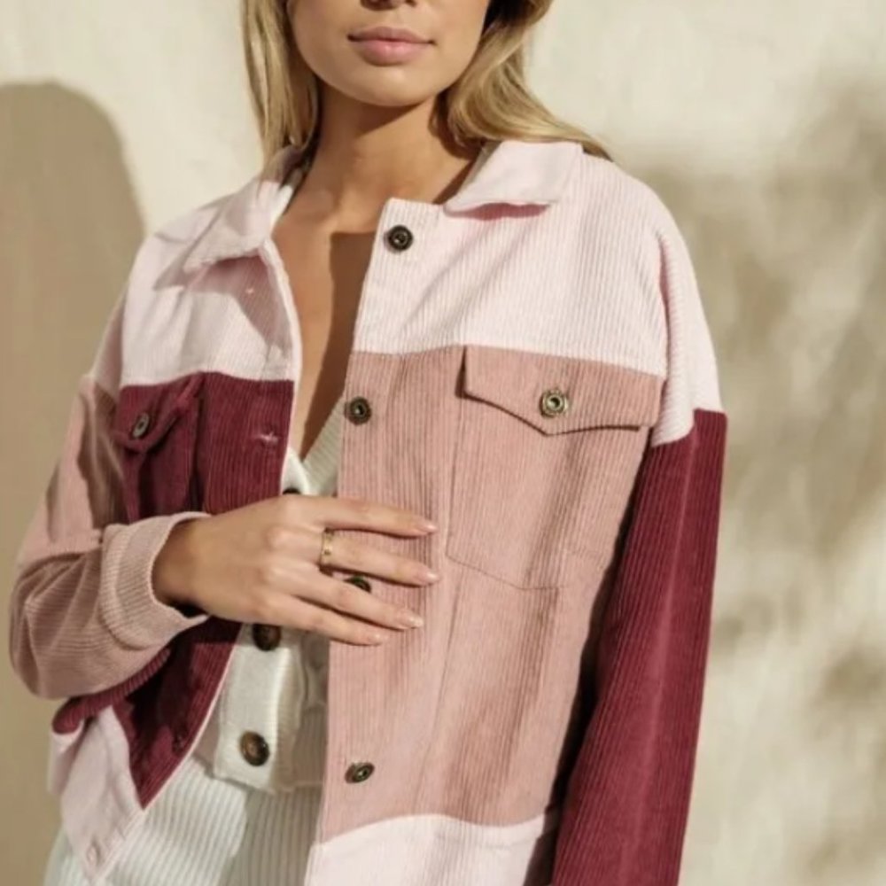 Corduroy Colorblock Jacket